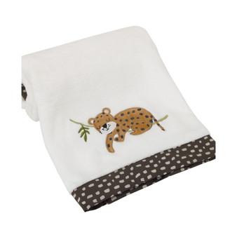 Jungle Gym Super Soft Baby Blanket with Cheetah Applique