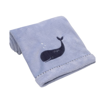 Seas The Day Whale Super Soft Baby Blanket, 30" x 40"