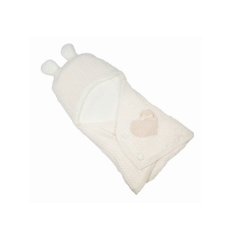 Happy Bear Knitted Baby Sleep Bag Blanket