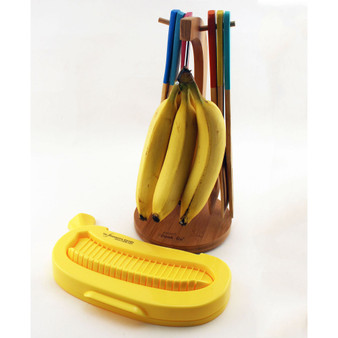CooknCo Bamboo Banana Hanger & Cutter Set