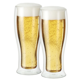 2 Piece Double Wall Beer Glass Set