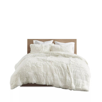 Malea Shaggy Faux-Fur 2-Pc. Duvet Cover Set, Twin