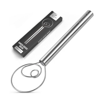 Large Stainless Steel Danish Whisk For Dough - Dutch Whisk Baking Tool