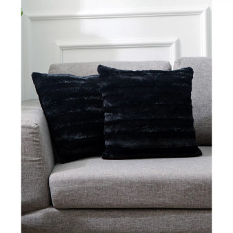 Faux Fur 20" x 20" Throw Pillow 2-Pack