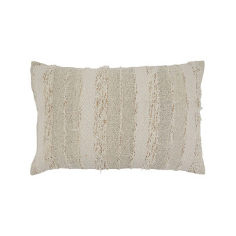 Fringed Stripes Decorative Pillow, 16" x 24"