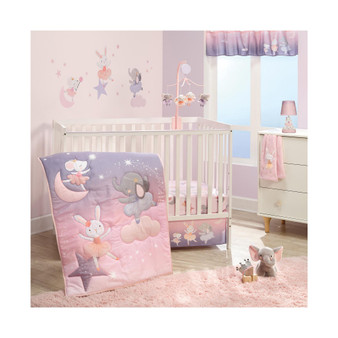 Tiny Dancer 3-Piece Ballet Baby Crib Bedding Set - Elephant