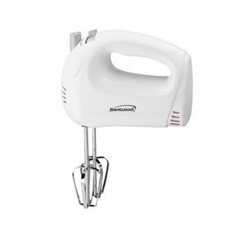 Brentwood 5-Speed Hand Mixer in White