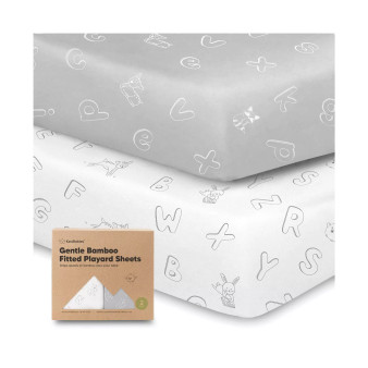 2-Pack Mini Crib Sheets, Pack and Play Sheets Fitted, Pack N Play Sheets, Organic Fitted Crib Sheet Cover