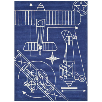 Lil Mo Hipster LMT-16 Aero Navy 2' x 3' Area Rug