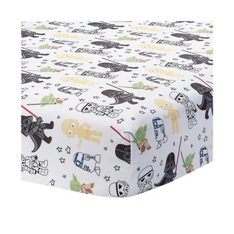 Star Wars Classic Fitted Crib/Toddler Sheet - Yoda/Darth Vader