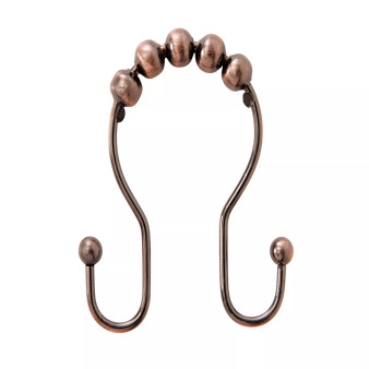 Beaded Roller Shower Curtain Double Hooks