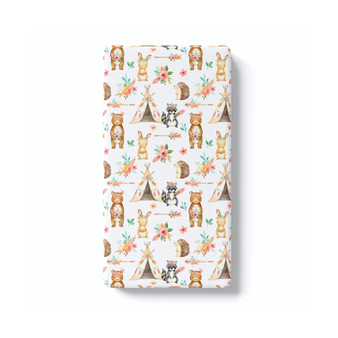 Super Soft Fitted Crib Sheet - Woodland Tribe
