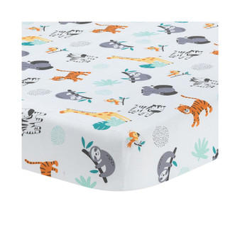 Mighty Jungle Animals Baby/Infant/Toddler Fitted Crib Sheet