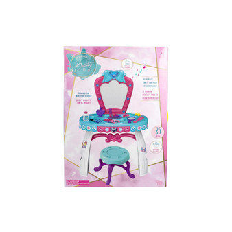 Vanity with Stool Accessories Set, 19 Pieces