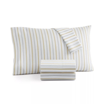 Easy Care Printed Microfiber 3-Pc. Sheet Set, Twin, Created for Macy's