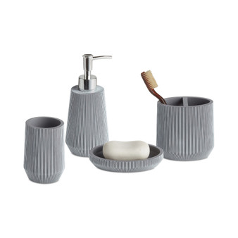Commodore Stripes 4-Pc. Bath Accessory Set