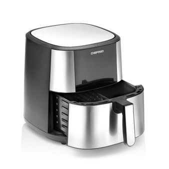 8 Quart XL Digital Stainless Steel Air Fryer with Divider