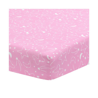 Disney Baby Minnie Mouse Pink Celestial Fitted Crib Sheet by Lambs & Ivy