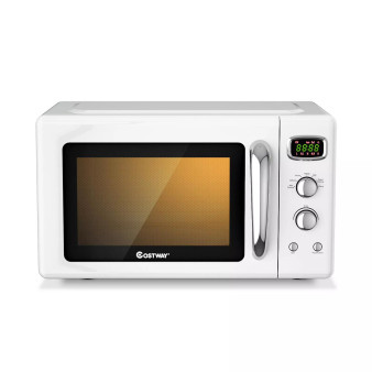 0.9Cu.ft. Retro Countertop Compact Microwave Oven 900W
