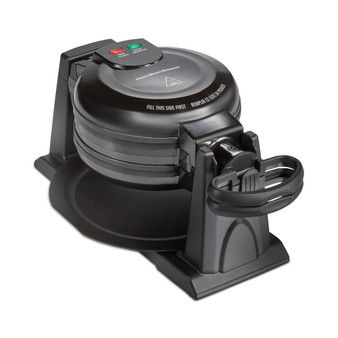 Nonstick Rotating Double Belgian Waffle Maker