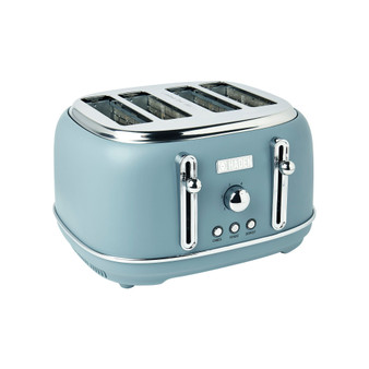 Highclere 4-Slice, Wide Slot Toaster with Bagel and Defrost Settings Browning Control - 75026