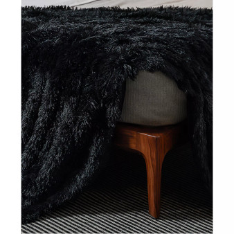 Soft and Fuzzy Reversible Shaggy Throw, 60" x 70"