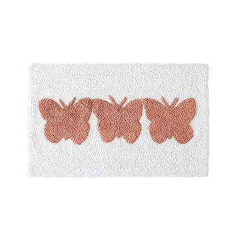 Butterfly Trio Cotton Bath Rug, 20" x 32"