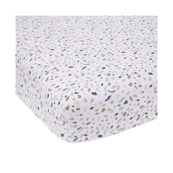Signature Terrazzo Abstract Organic Cotton Fitted Crib Sheet