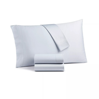 Solid 300 Thread Count Cotton Tencel 3-Pc. Sheet Set, Twin, Created for Macy's