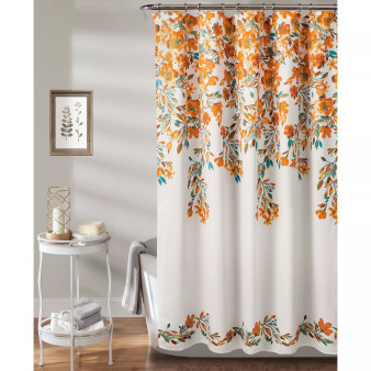 Tanisha 72" x 72" Floral Shower Curtain