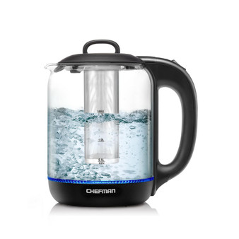 1.7 Liter Electric Glass Kettle with Tea Infuser