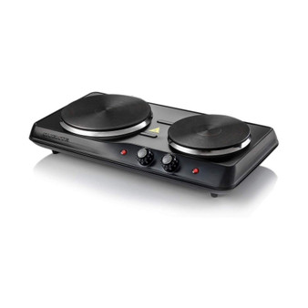 Electric Double Burner with Adjustable Temperature Control