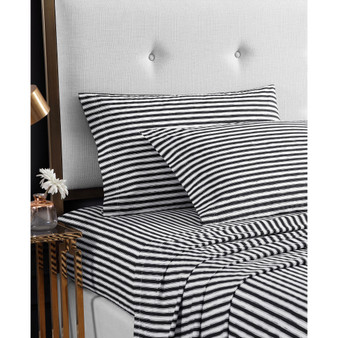 Sketchy Stripe Cotton Percale 3 Piece Sheet Set, Twin