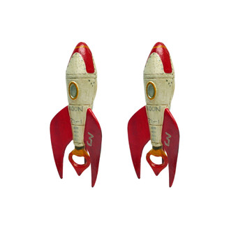 Retro Rocket Ship Bottle Opener, Set of 2