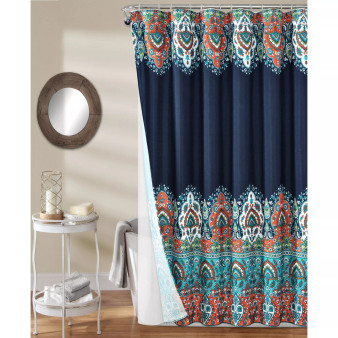 Bohemian Meadow 14Pc Shower Curtain Set