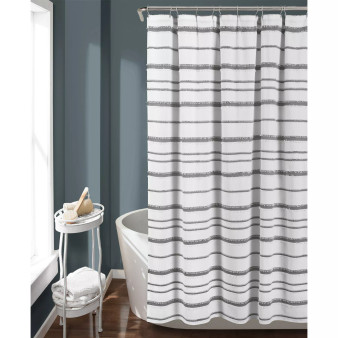 Stripe Clip Jacquard 72" x 72" Shower Curtain