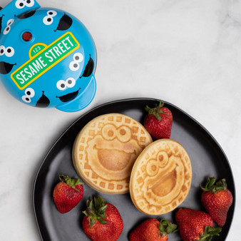 Cookie Monster Mini Waffle Maker - Sesame Street Kitchen Appliance