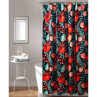 Poppy Garden Shower Curtain, 72" x 72"
