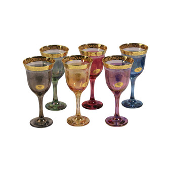 Wine Goblets Set of 6 Multicolor