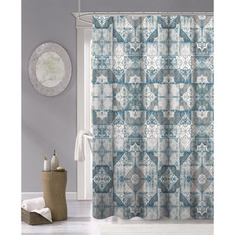 Tiles Fabric Shower Curtain, 70" x 72"