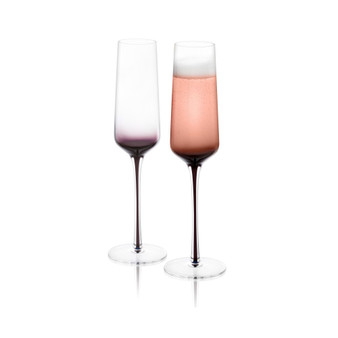 Black Swan Champagne Glasses Set of 2