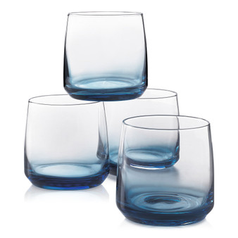 Blue Ombre Set of 4 Rocks Glasses, Created for Macy's