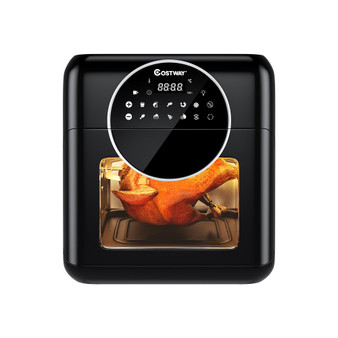 8-in-1 Air Fryer 10.6QT Digital Toaster Oven Rotisserie w/ Accessories