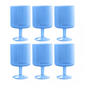 Polypropylene Mesa Goblet  Set of 6