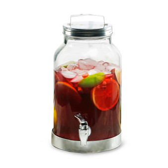 Silver Creek 200 oz Beverage Dispenser with Galvanized Lid and Base