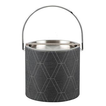 Bale Handle Metal Cover Ice Bucket, 3 Quart