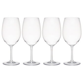 Hudson 21 oz Tritan Acrylic 4-Pc. Red Wine Glass Set