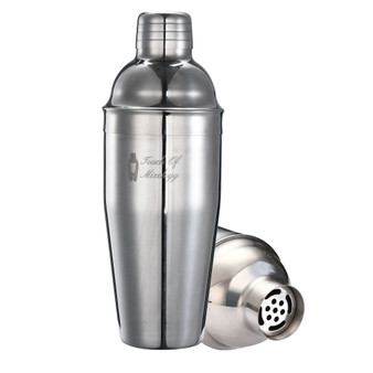 Stainless Steel 25OZ (750ML) Cocktail Shaker with Built-In Strainer
