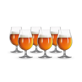 Beer Classics Tulip Glasses, Set of 6, 15.5 Oz