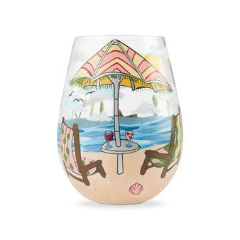 LOLITA Beach Please Stemless Wine Glass